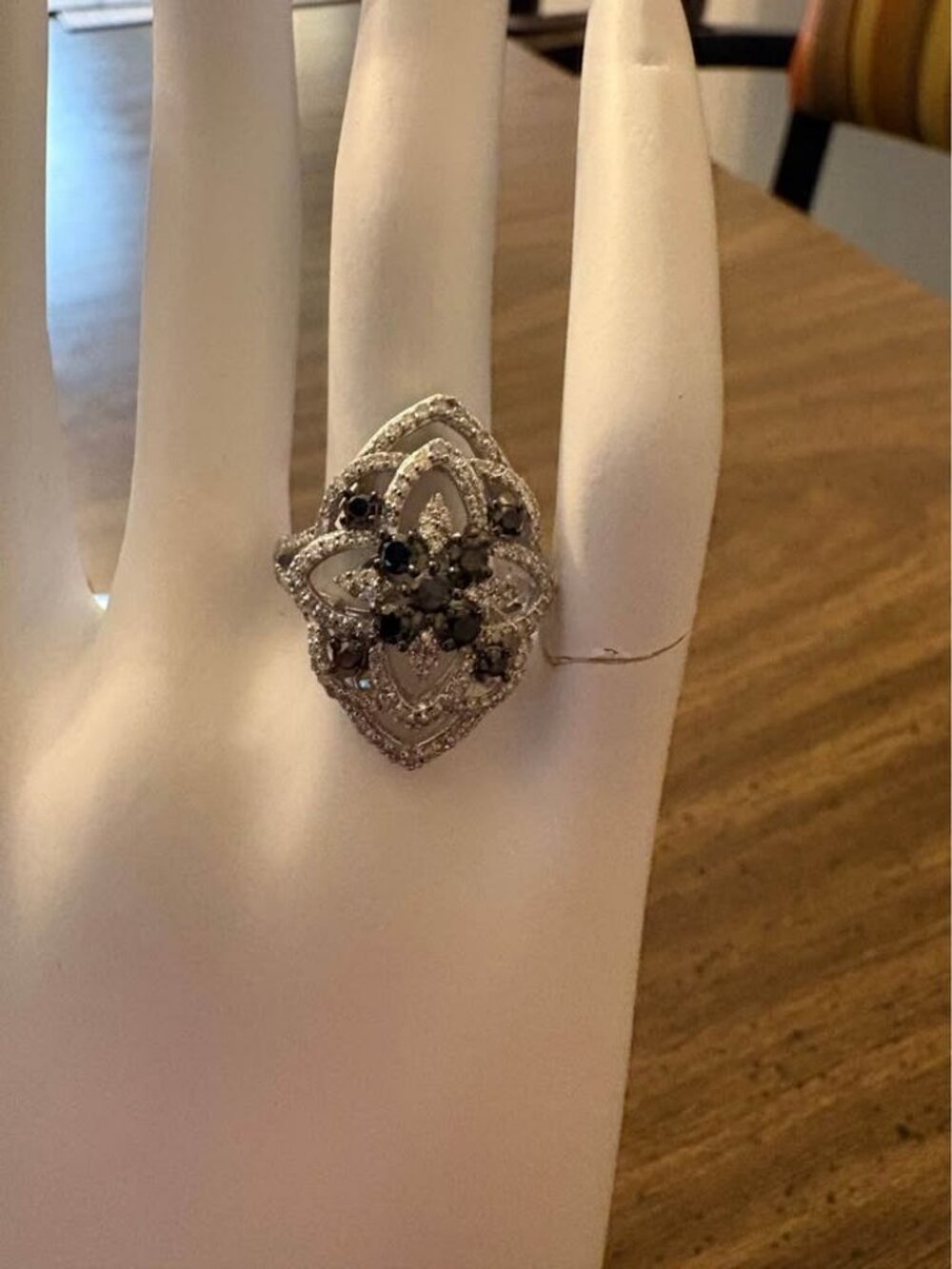 Sterling Silver 1.00 CTTW Natural Diamond Ring Size 7